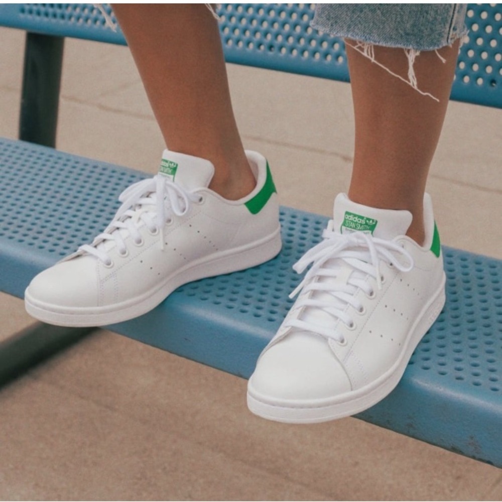 Adidas Stan Smith Classic White and Green Sneakers